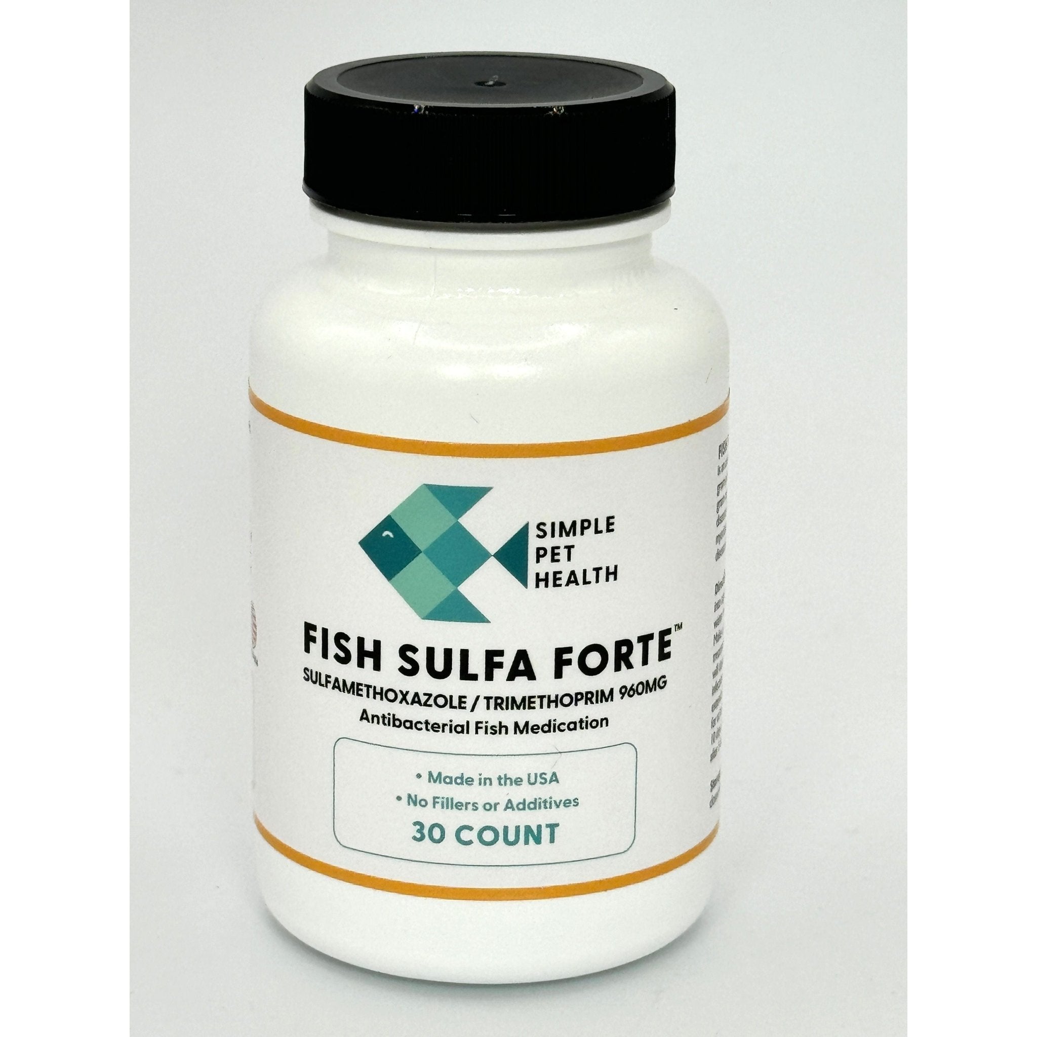 Fish Sulfa Forte™ - Sulfamethoxazole/Trimethoprim 800/160 mg - 30 count - Fish Mox Direct