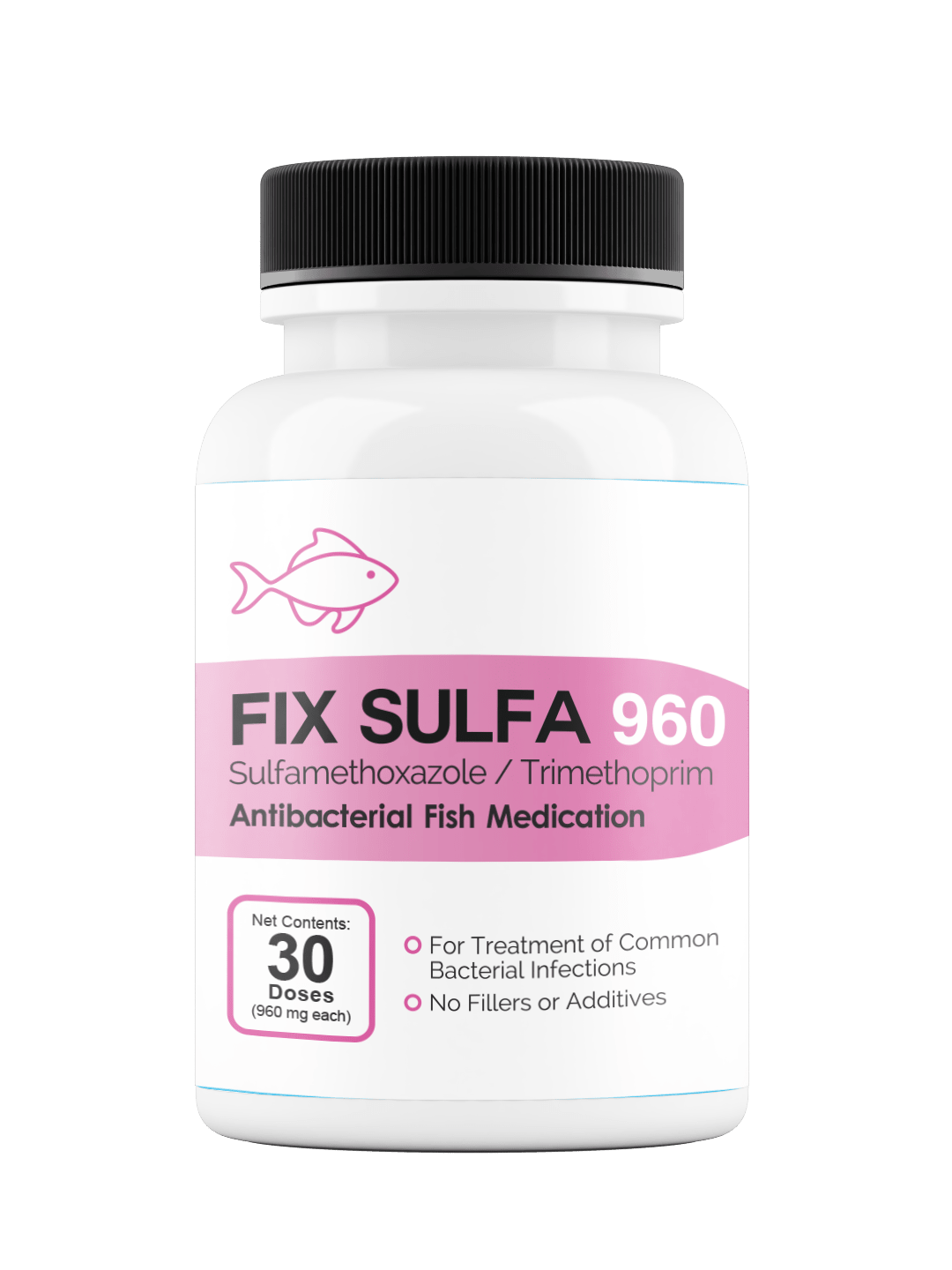 Fix Sulfa Forte™ - Sulfamethoxazole/Trimethoprim 800/160 mg - 30 count - Fish Mox Direct