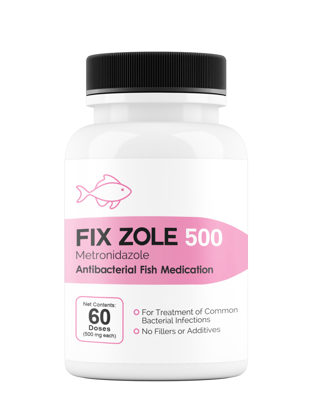 FIX Zole Forte™ - Metronidazole 500 mg 60 Count - Fish Mox Direct